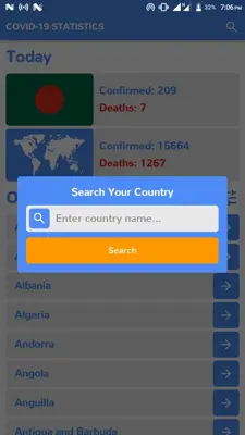 Covid-19 Stats android App screenshot 0